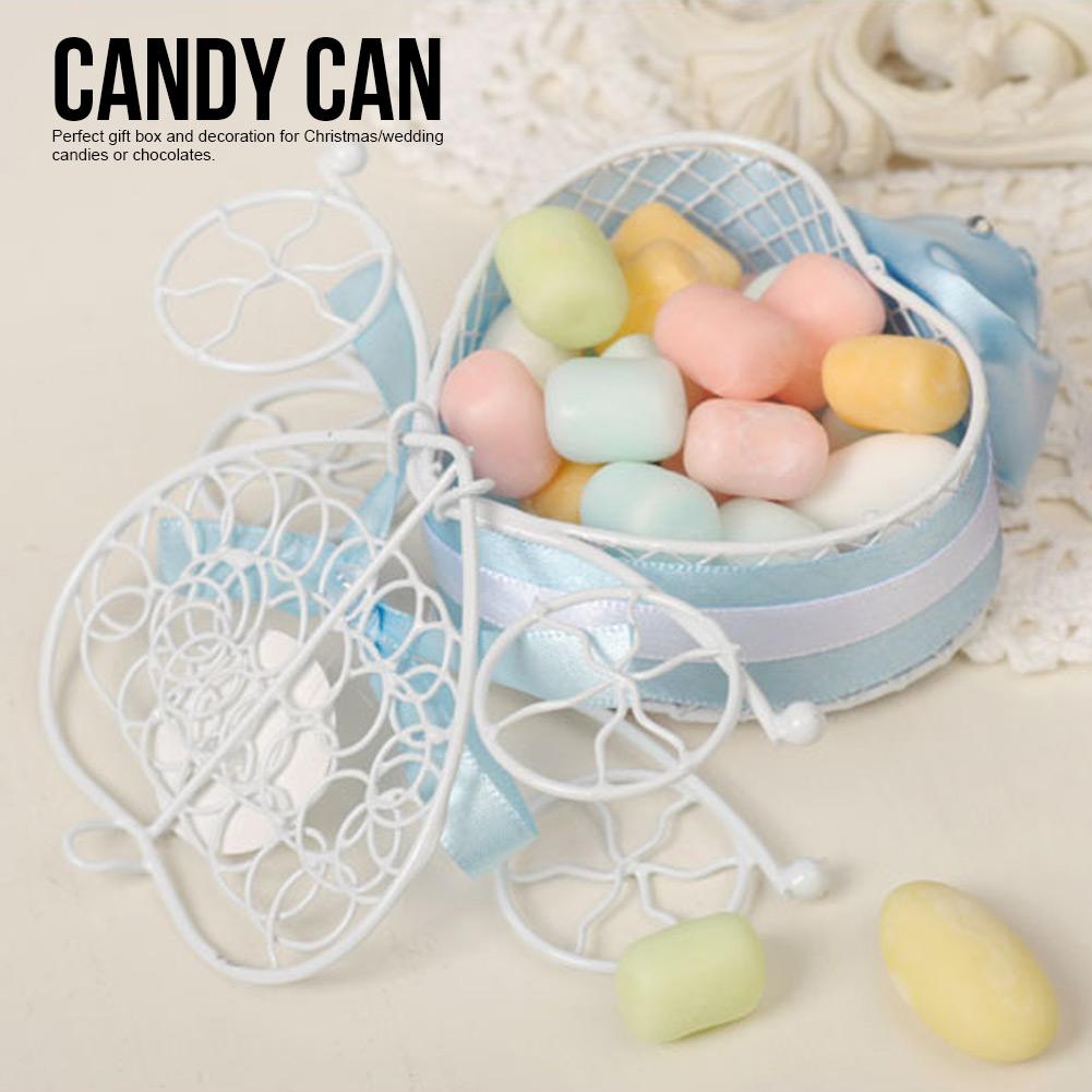 6pcs Iron Heart Shape Candy Box Chocolates Can Ornamnet Gift Jar Decoration for Wedding Party