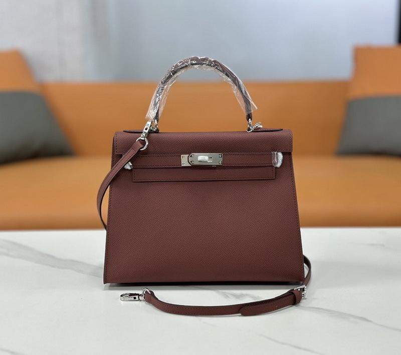 26 New Genuine Leather Women's Bag Palm Pattern Mini 22CM25 Silver Buckle Handbag Single Shoulder Diagonal Cross-border