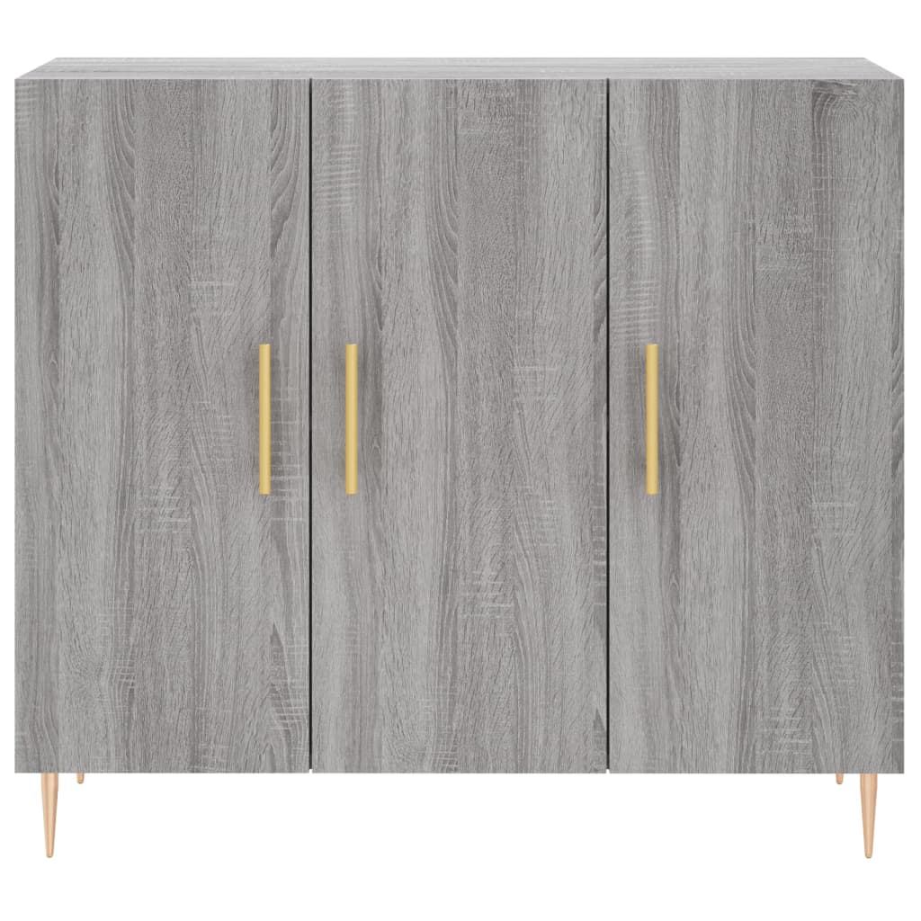 Sideboard Gray Sonoma 90x34x80 Cm Particleboard