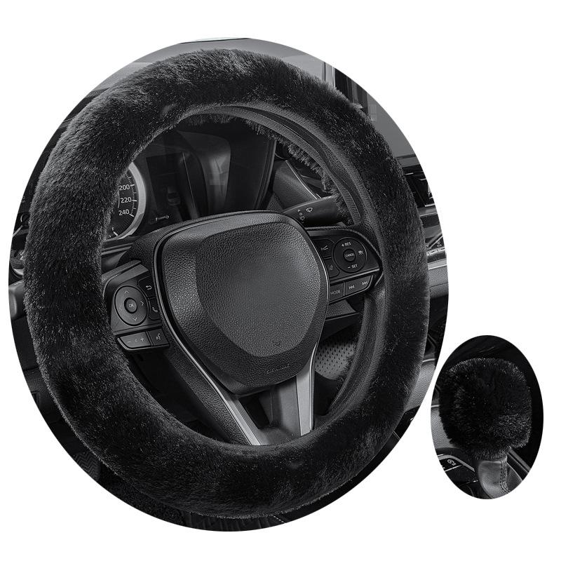 Husă Volan Pluș Blană Iepure Imitație Elastică Iarnă Caldă Anti-alunecare Husă Mâner Unisex