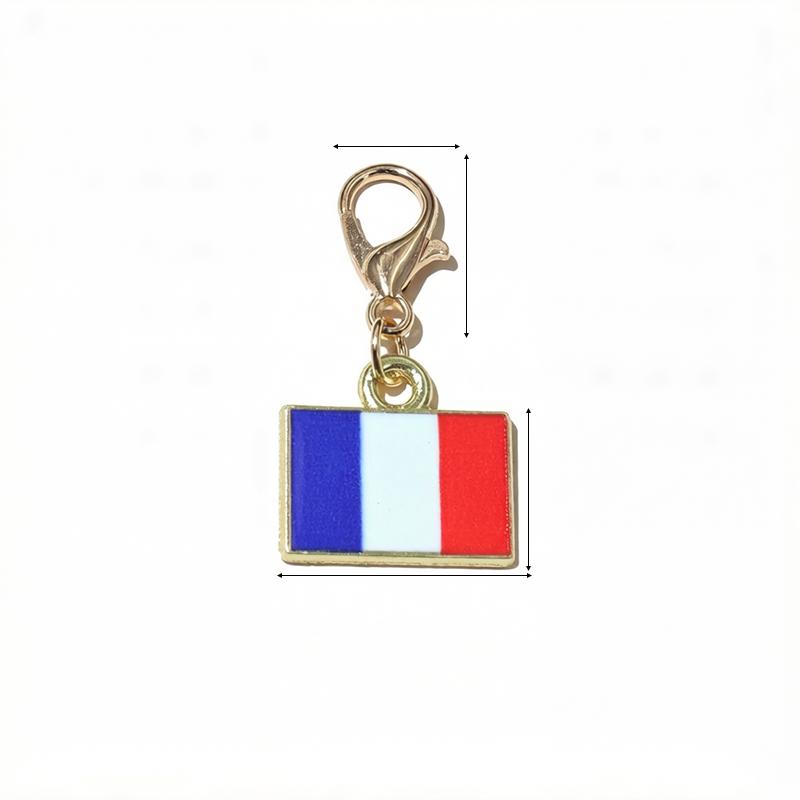 10 Stück Emaille Nationalflaggen von Ländern Anhänger mit Karabinerverschluss DIY Schmuckherstellung Zubehör für Schlüsselanhänger Armband