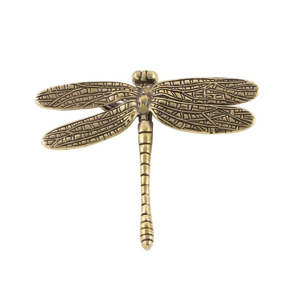 Vintage Butterfly/Dragonfly Brass Handle Retro Wardrobe Drawer Pulls Cabinet Door Knobs  Furniture