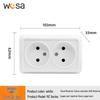 European Standard Flame Retardant High-Power Multi-Function Surface-Mounted Industrial Socket Panel
