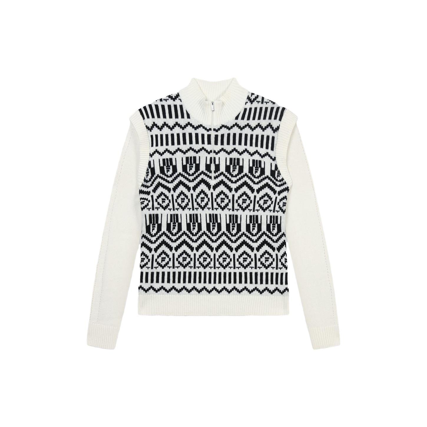 

New FILA Knitwear Women s Ice Cream White F11W344404F-IV XL