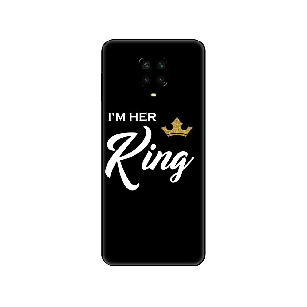 Black Tpu Case For Xiaomi Redmi 7A 8 8A 9 9A 9C Case Redmi Note 8T 8 Pro T Note 9 9S 9 Pro Case  King Queen Lovers Couple