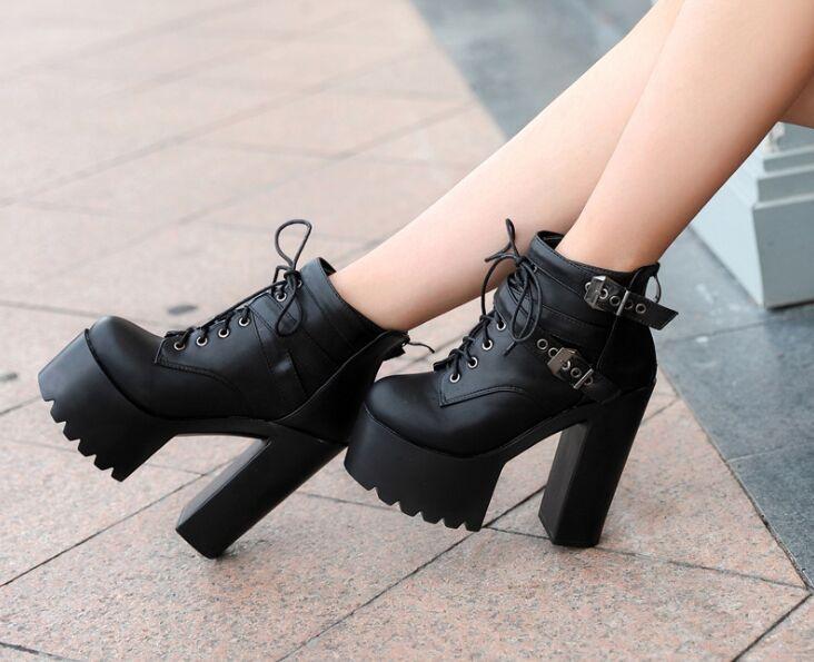 Autumn New 14 Cm High Heel Boots Sexy Nightclub Short Boots for Women Casual Knight Boots