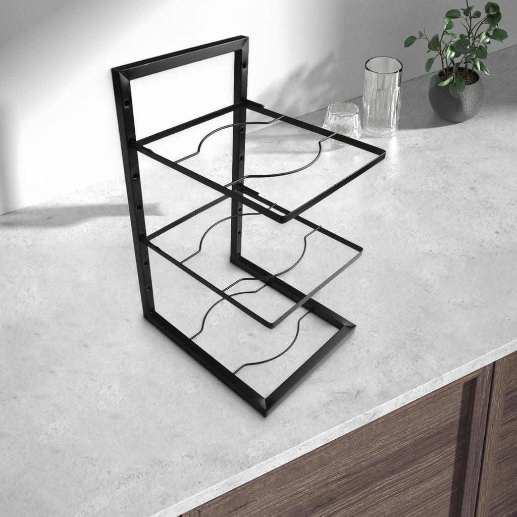 Heavy Duty Pan Rack Under Cabinet Under Sink Storage Light Brightness