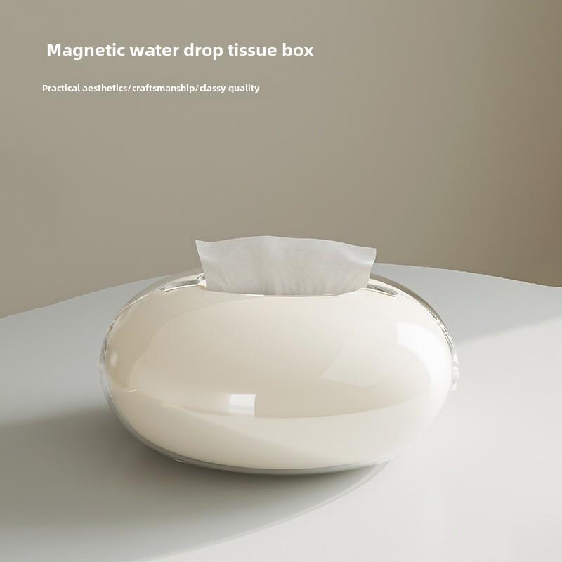 Creative Imitation Pebble Desktop Tissue Box Art Advanced Extractable Living Room Coffee Table Tissue Box Storage Art Decoration