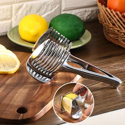 Lemon Slicer Vegetable Fruit Cutter Slicing Tool Ergonomic Handle Design Reusable Multipurpose Handheld Fruit Tongs