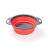 Foldable Silicone Colander Set: Easy-to-Store Round Kitchen Drain Baskets