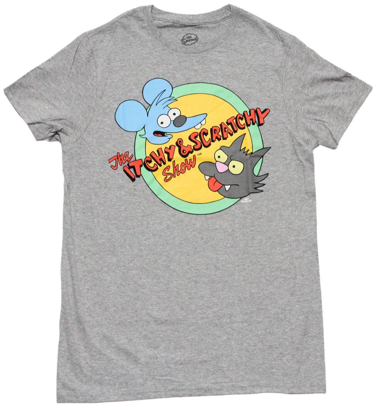 The Simpsons New Adult T-Shirt - The Itchy & Scratch Show Logo XXXXL