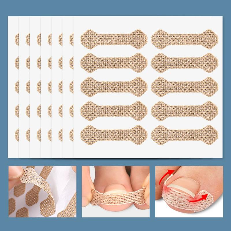 60Pcs Ingrown Paronychia Toenail Corrector Strips Anti Nail Patch Feet Sleeping Nail Patch Nails Into The Flesh Long Toe Pad