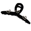 New Winter Flocked Heart Hair Claw Clips Women Elegant Plastic Ponytail Crab Barrette Hair Accessories
