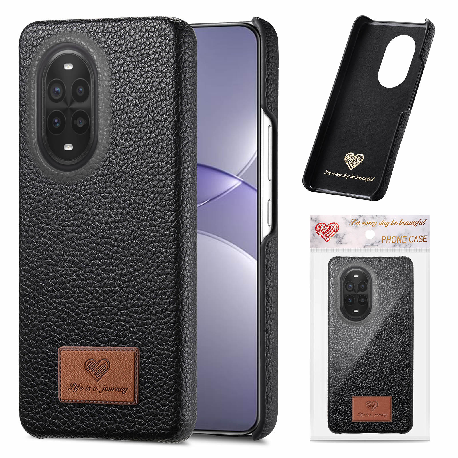 

For Huawei nova 13 Pro 5G Case Litchi Texture Leather+TPU Slim Phone Cover F