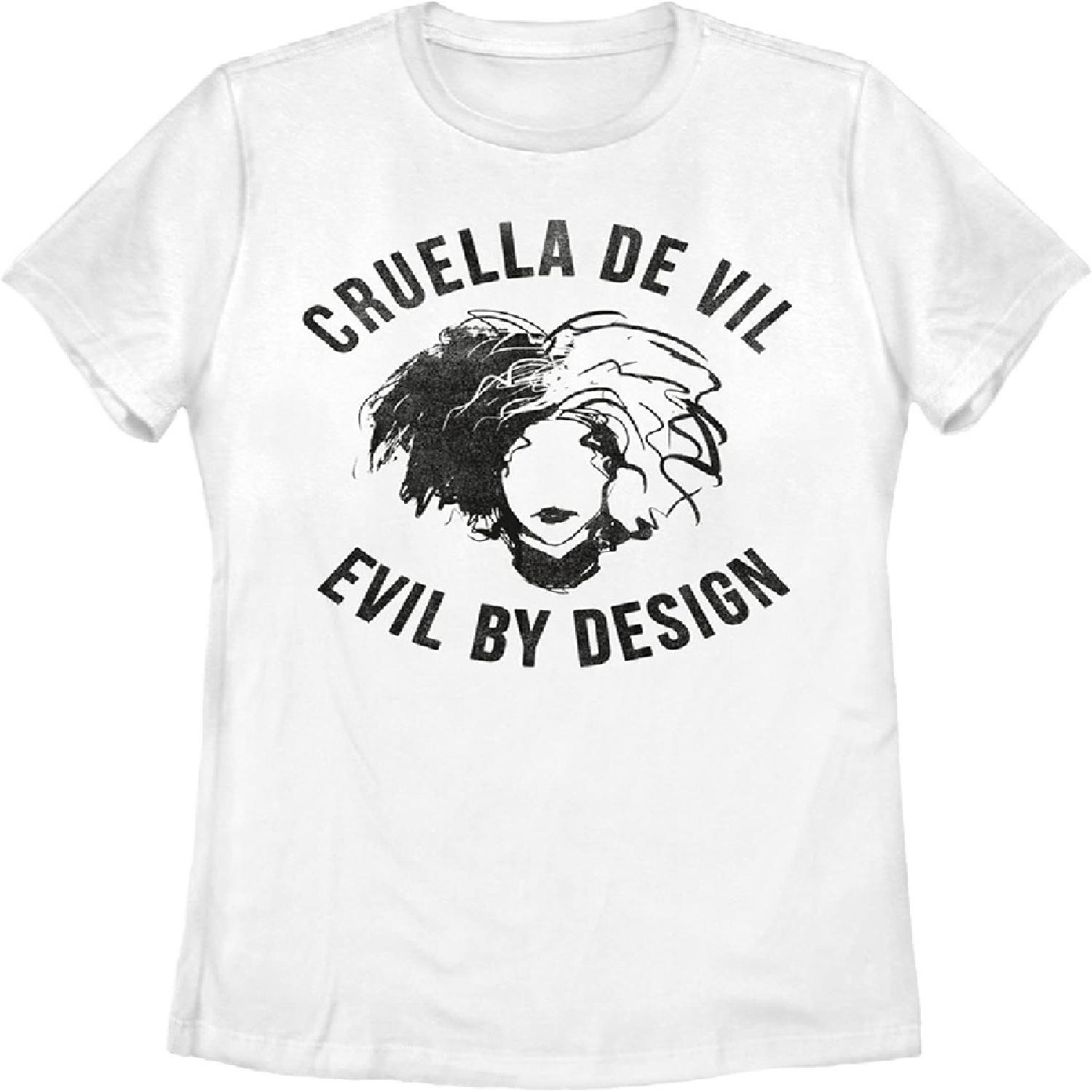 Fifth Sun Women s Cruella Evil by Design Sketch T-Shirt S