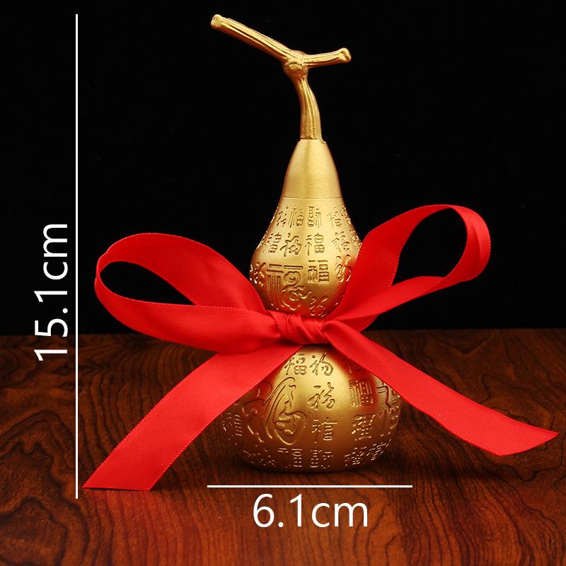 Brass Baifu gourd creative home coffee table TV cabinet ornament sand gold metal handicraft copper small ornament