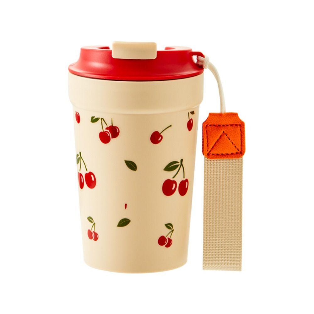 Lekvrije Waterbeker Kers Plastic Bekers Draagbare Koffiebeker Student
