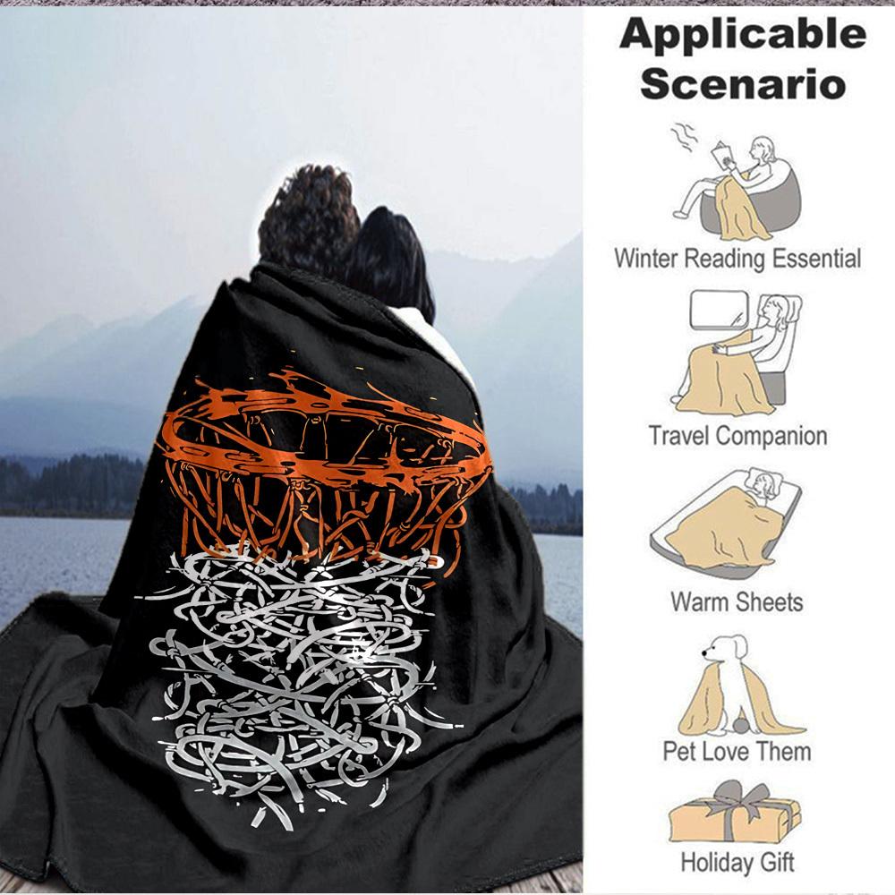 1 Stück Basketballnetz-Decke, Leichte Flanell-Kuscheldecke für Sofa, Bett, Reisen, Camping, Wohnzimmer, Büro, Couch081