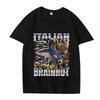 Italian Brainrot Funny Meme T Shirt Men Women Tralalero Tralala Tung Tung Tung Sahur Bombardiro Crocodilo Brr Brr Cappuccino Tee