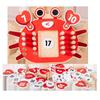 Educational Wooden Math Toy Featuring Ten Grid Array And Crab Shaped For Kids Math Skill Building And Cognitive Growth