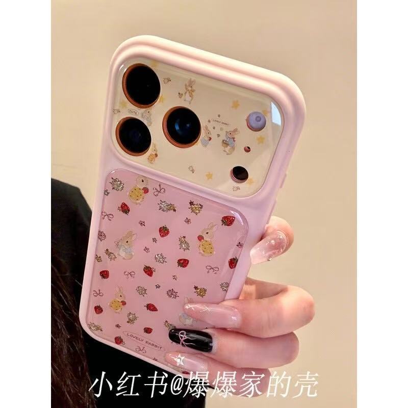 Applicable To Apple Iphone17promax Strawberry Rabbit 16pro Creative 15 Cute 14ins Korean Mobile Phone Case