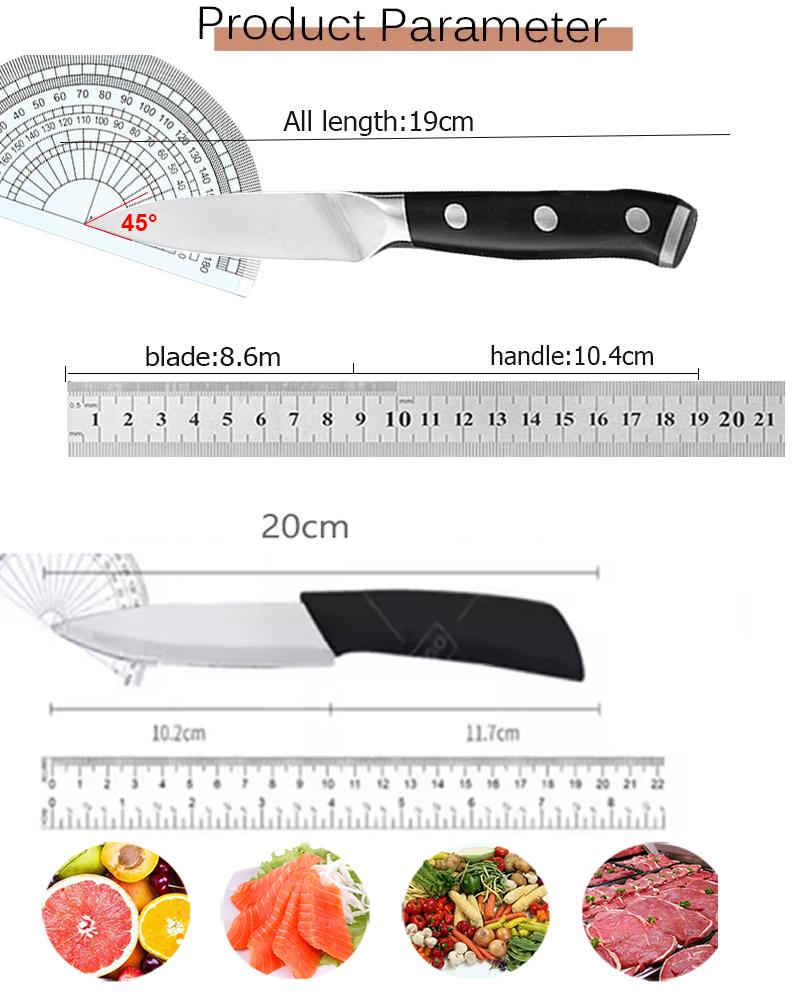 Stainless Steel Fruit Knives Durable Blade for Fruit Vegetable Cutting Dicing and Slicing Meat Cleaver Household Kitchen Knife