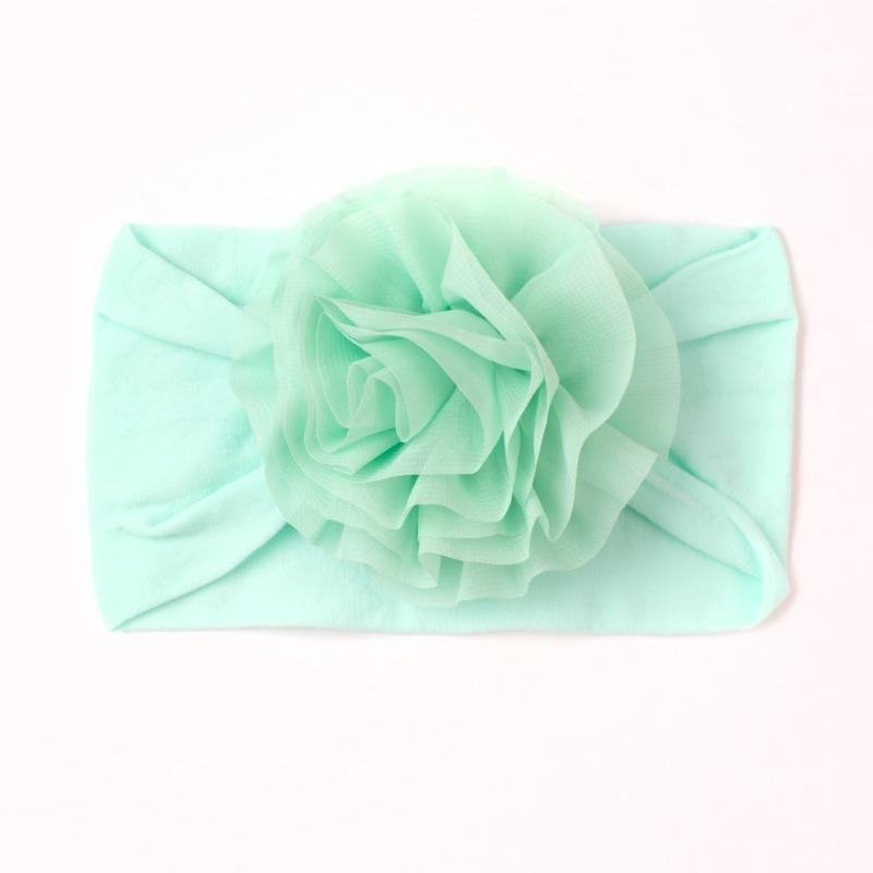 New cute and comfortable flower children's jewelry, soft solid color baby fontanelle headband, baby headband