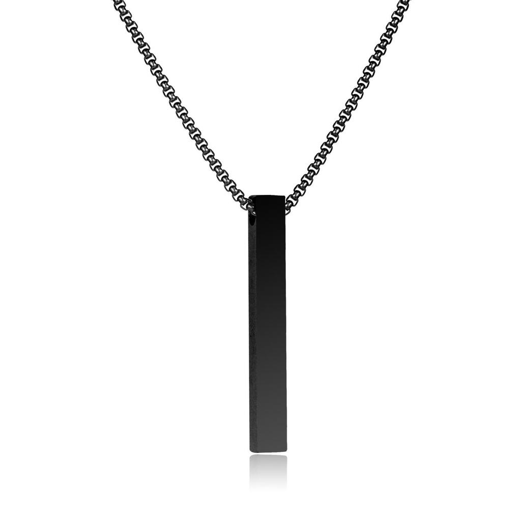 Men's Hip Hop Pendant: Titanium Steel Column Necklace with Sweater Chain