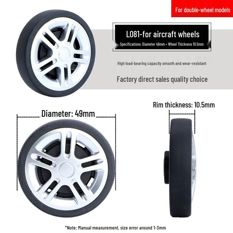 Universal Wheel Replacement for Luggage Suitcase: Leather Caster Rubber Roller Rim Repair Accessories