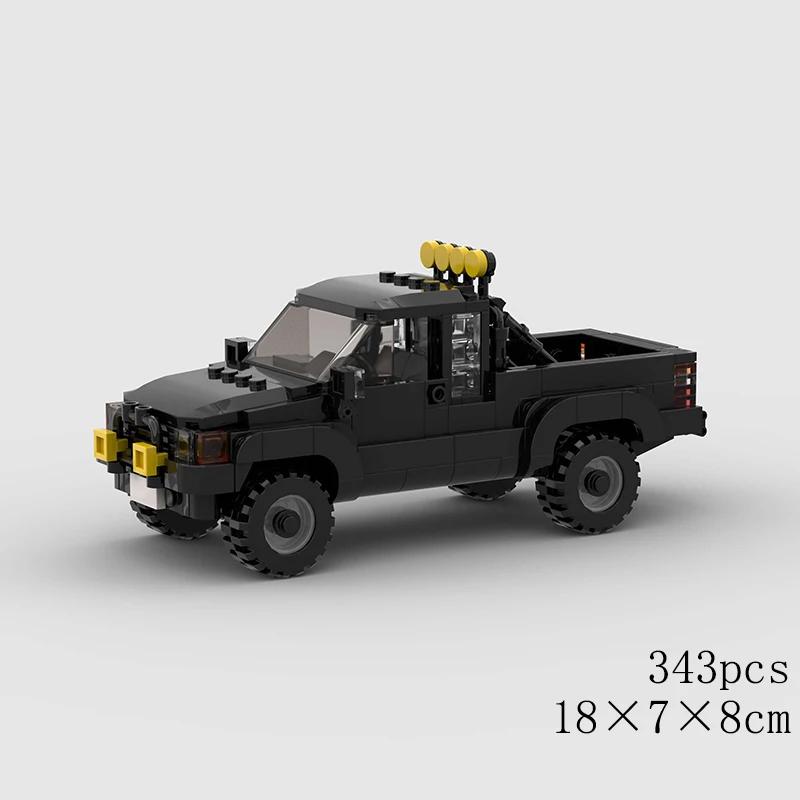 MOC Pickup Car Model Building Blocks GT RS6 Super Race Speed Racing Sports Police Vehicle Technical Racing Brick Christmas Gif