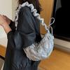 IELGY Korean Pleated Cloud Bag Dumpling Bag High-End Feel Bright Color One-Shoulder Armpit Fashion Commuter Messenger Bag