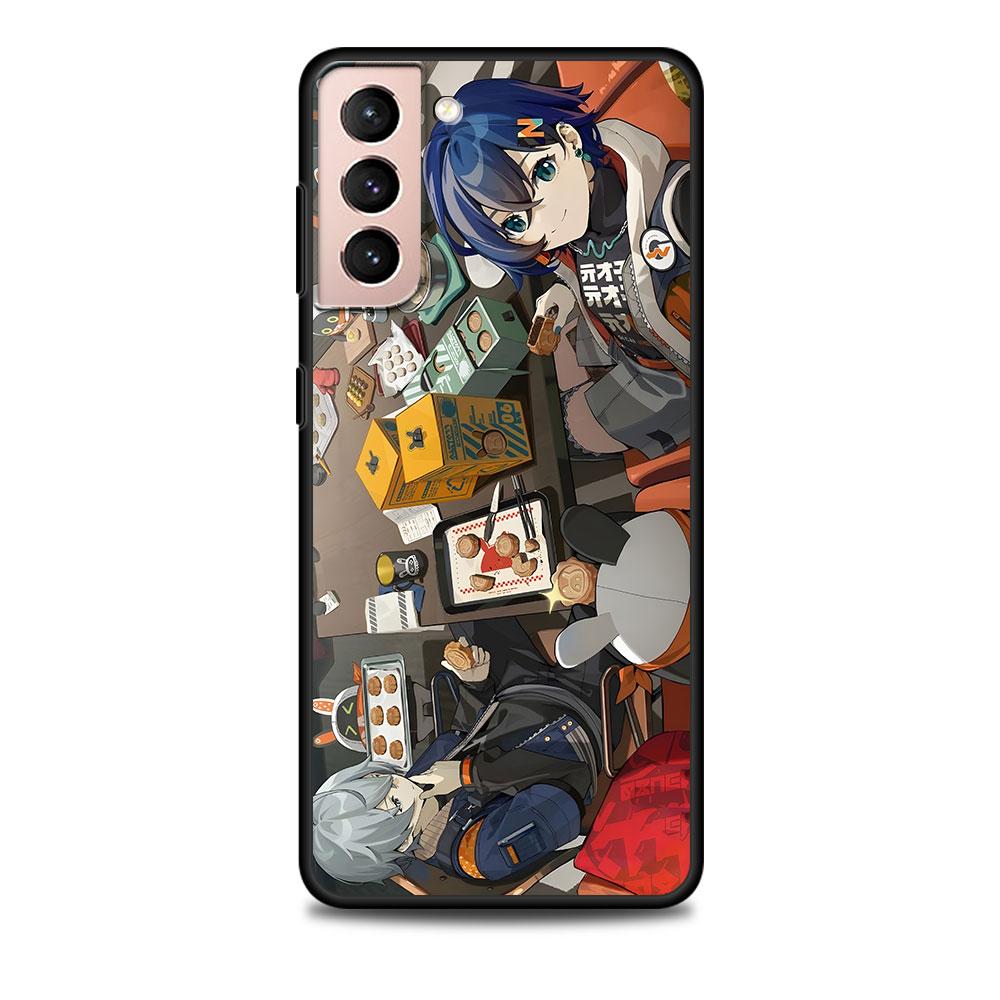 Nicole Demara Zenless Zone Zero Case for Samsung Galaxy S23 S21 S20 FE S24 S22 Ultra S10 S10e S9 Plus Soft Black TPU Phone Cover
