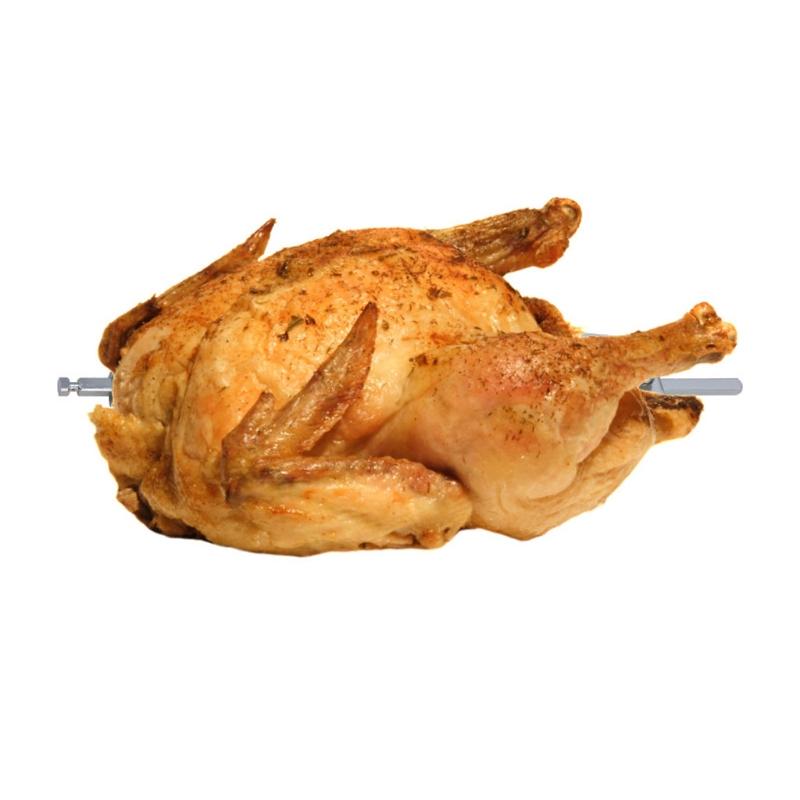 Edelstahl Hähnchenbraten Gabel Drehbar Backen Brathähnchen Gabel BBQ Hähnchen Gabel für Outdoor Grills