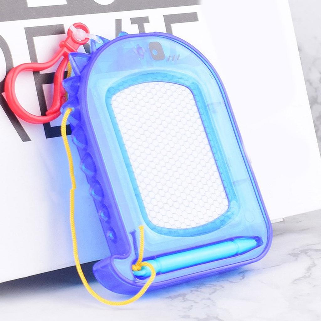 Set of 6 Magnetic Drawing Board Keychains Doodle Pad Key Ornament Plastic Texture Key Pendant Suitable for Students