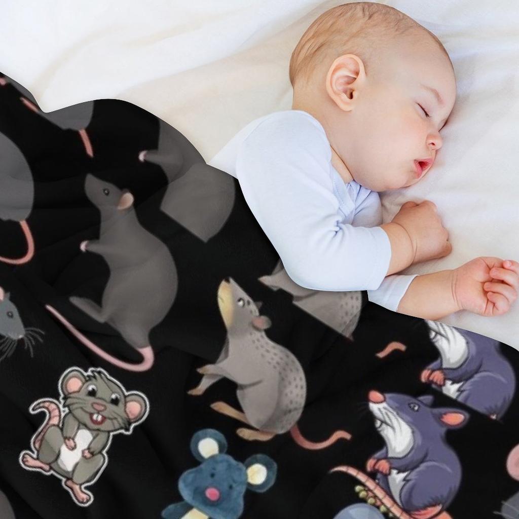 Rat pattern -Rat lovers Throw Blanket Camping Sofa Throw Thins for babies Blankets