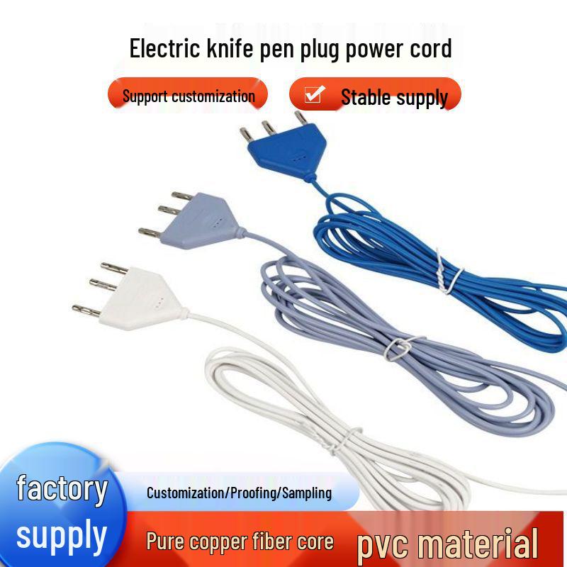 

High-Frequency Monopolar Electrosurgical Pencil Power Cable - 3-Core Blue Electrode Cord