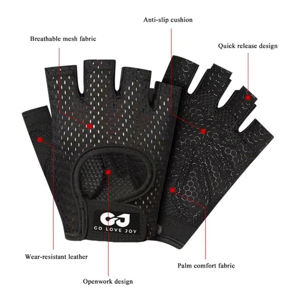 1 Pair Shockproof Cycling Gloves Anti-Slip Half Finger Gloves Fitness Gloves  Exercise