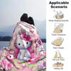 1pc Hello Kitty, Princess blanket Lightweight Flannel Throw for Sofa Bed Travel Camping Livingroom1178L