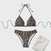 2025 Leopard Print Lace-Up Sexy Bikini Split Swimsuit for Women