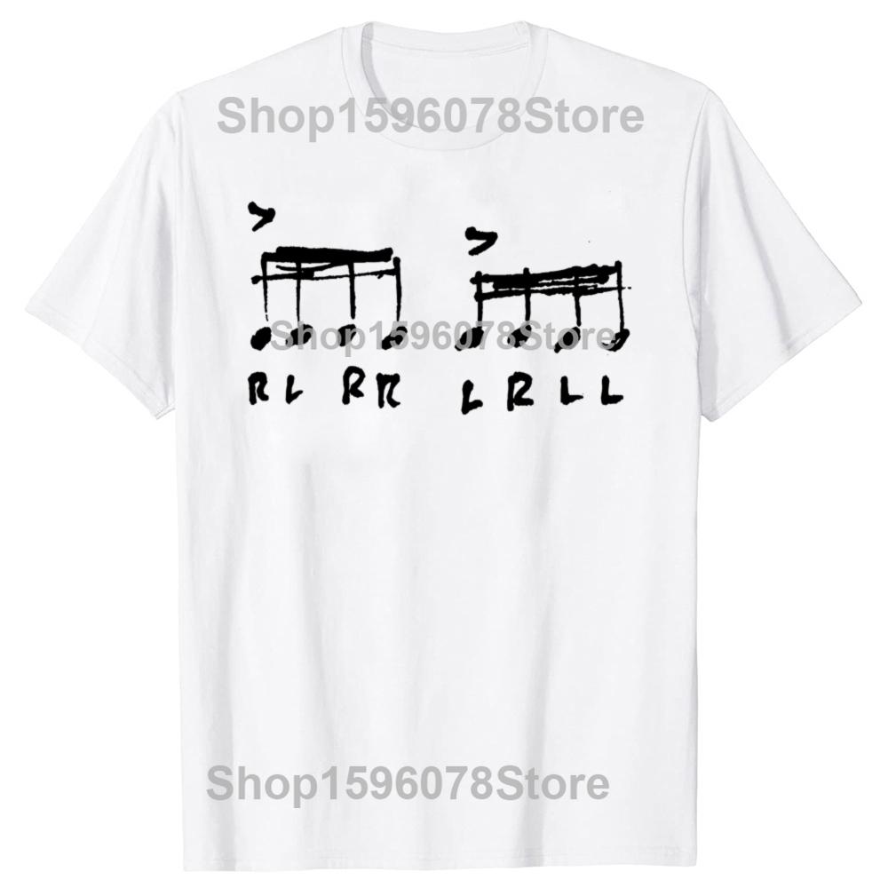 Смешные The Paradiddle Success RLRRLRLL Футболки Мужские Женские Хлопок Юмор Уличная Одежда Футболка С Короткой Рукавой Унисекс Свободная Одежда S