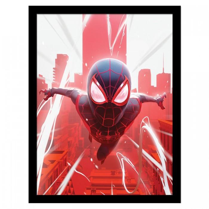 Spider-Man Swinging Framed Poster