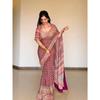 Premium Soft Chinon Printed Mirror Work Saree