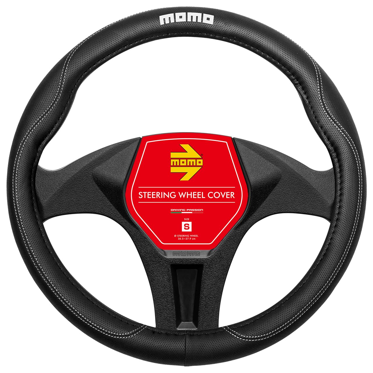 MOMO COMFORT Steering Wheel Size White Cover, Italy, Milan, Small,