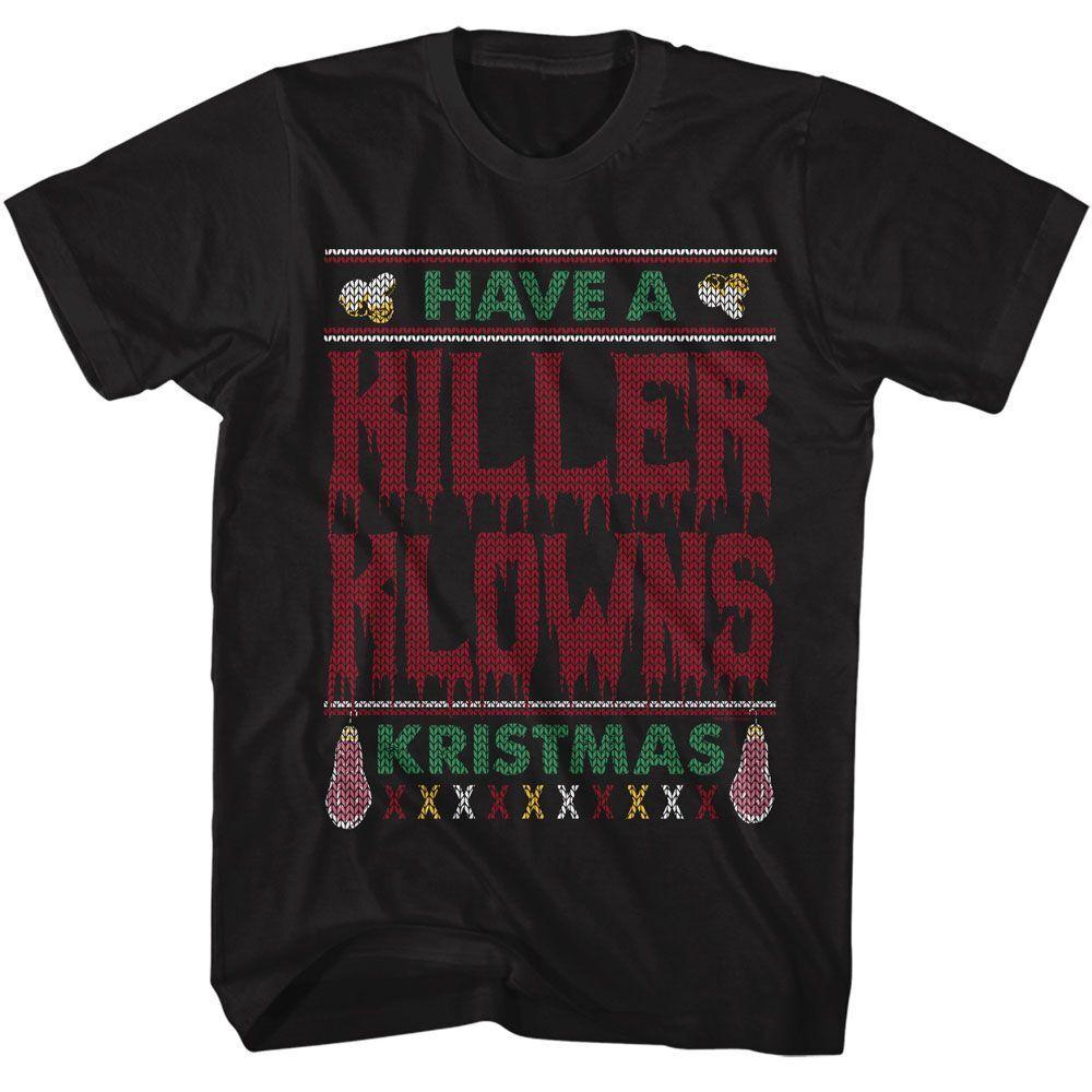 Killer Klowns From Outer Space Ugly Sweater Black T-Shirt Mens Womens Tees Top S