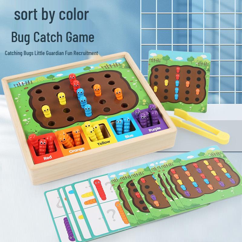 

Wooden Color Sorting Game: Kids’ Hand-Eye Coordination & Color Recognition Toy