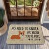 Funny Dog Breed Doormats No Need To Knock Design French Bulldog Pug Boston Terrier for Pet Lovers Home Entry