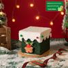 Christmas Gift Box Reindeer Xmas Tree Felt Box with Ribbon Multifunctional Plush Candy Treat Box for Small Gifts Snacks Christma