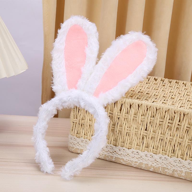 

Plush Rabbit Ears Hairband Fluffy Cartoon Rabbit Ears Headband Rabbit Ears Hair Hoop Adorable For Women S Hair Decoration Theme