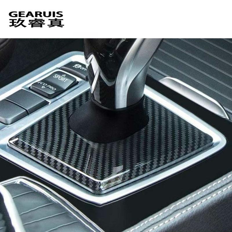 Para bmw x1 f48 u11 x2 f39 1 série f52 f40-2023 fibra de carbono estilo do carro console central alavanca de mudança de engrenagem capa poeira