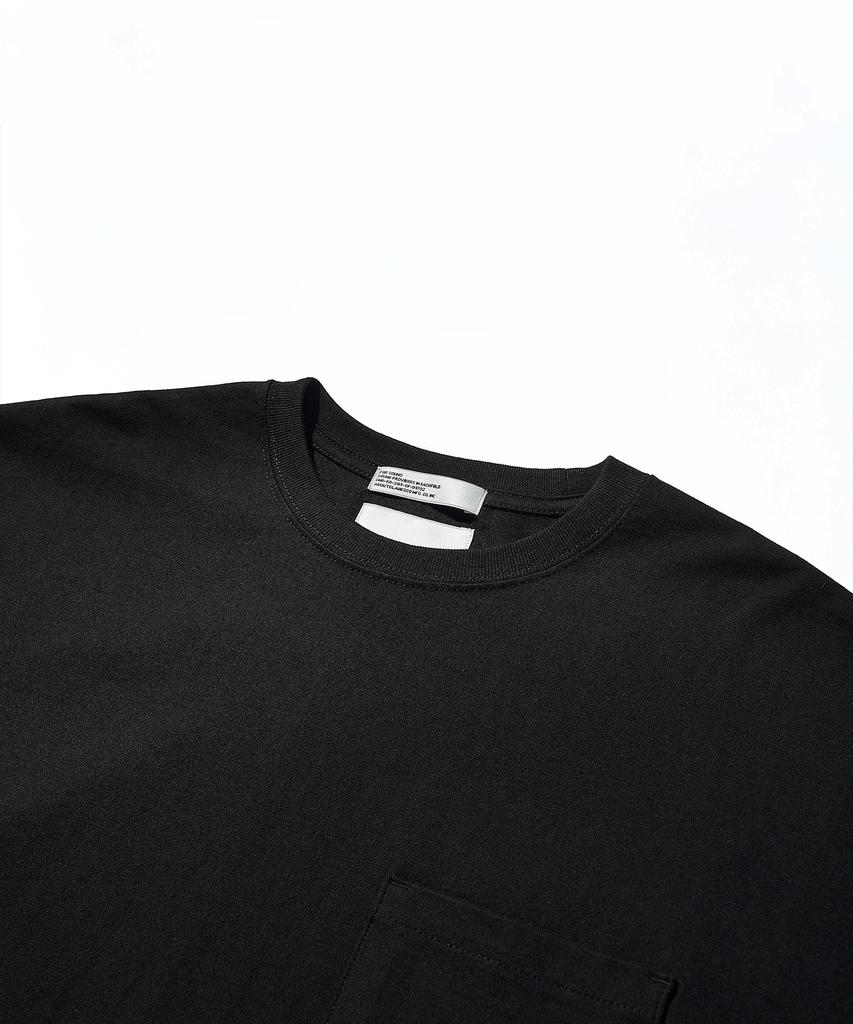 SOUNDSLIFE Embroidery Pocket T-Shirt Black
